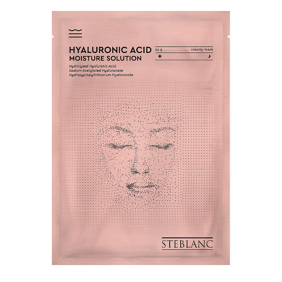 STEBLANC Тканевая маска д/лица увлажняющая с гиалуроновой кислотой 1шт