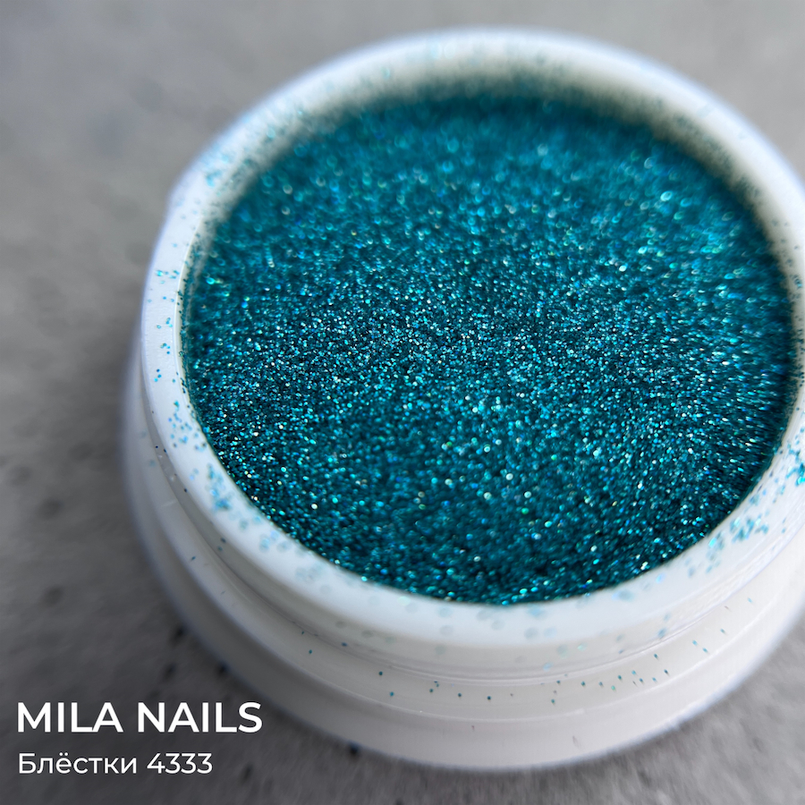 MILA NAILS Блестки ГОЛОГРАФИЯ  4333  МАЛАХИТ