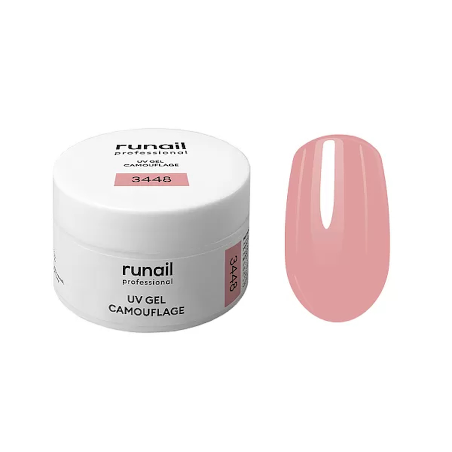 RUNAIL 3448 Камуфлирующий УФ - гель 15гр  НЕЖНЫЙ ЛЕПЕСТОК