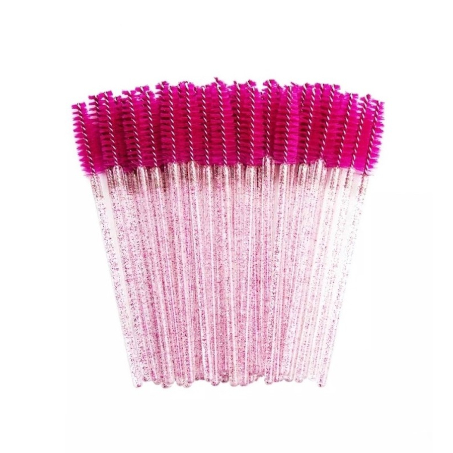 NAIL ART Щеточка д/бровей и ресниц 50шт  ФУКСИЯ