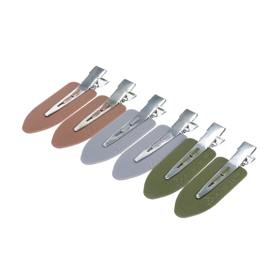 DEWAL Зажим CL23BROWN/GREEN/GREY ЛЕПЕСТОК пластик 6см 1шт