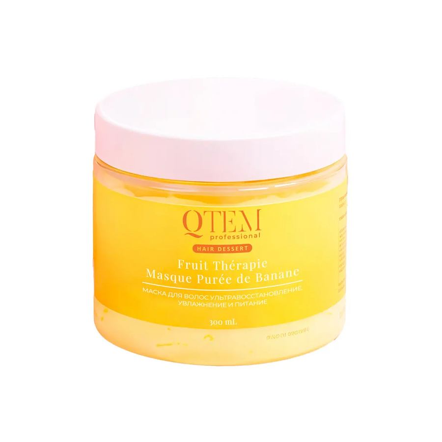 QTEM Маска д/волос ультравосстановление, увлажнение и питание 300мл  БАНАНОВОЕ ПЮРЕ