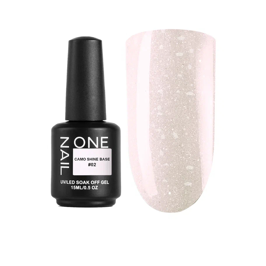 ONE NAIL База д/гель - лака камуфлирующая CAMO SHINE 15мл  №02