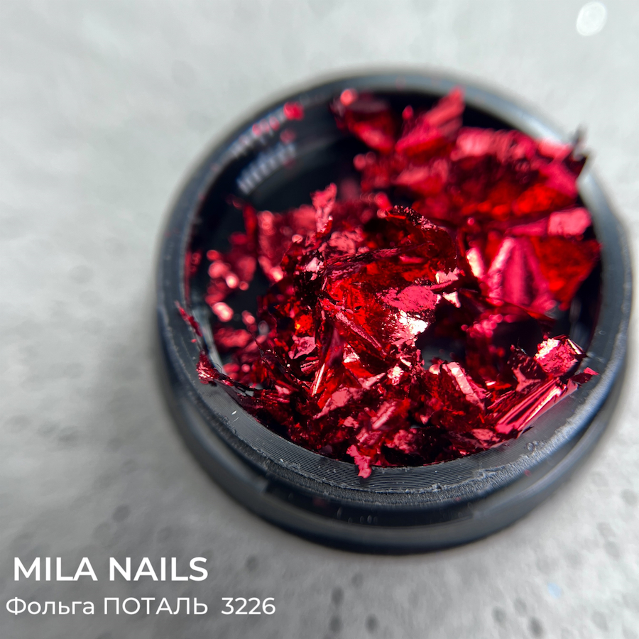 MILA NAILS Фольга ПОТАЛЬ  3226  красный