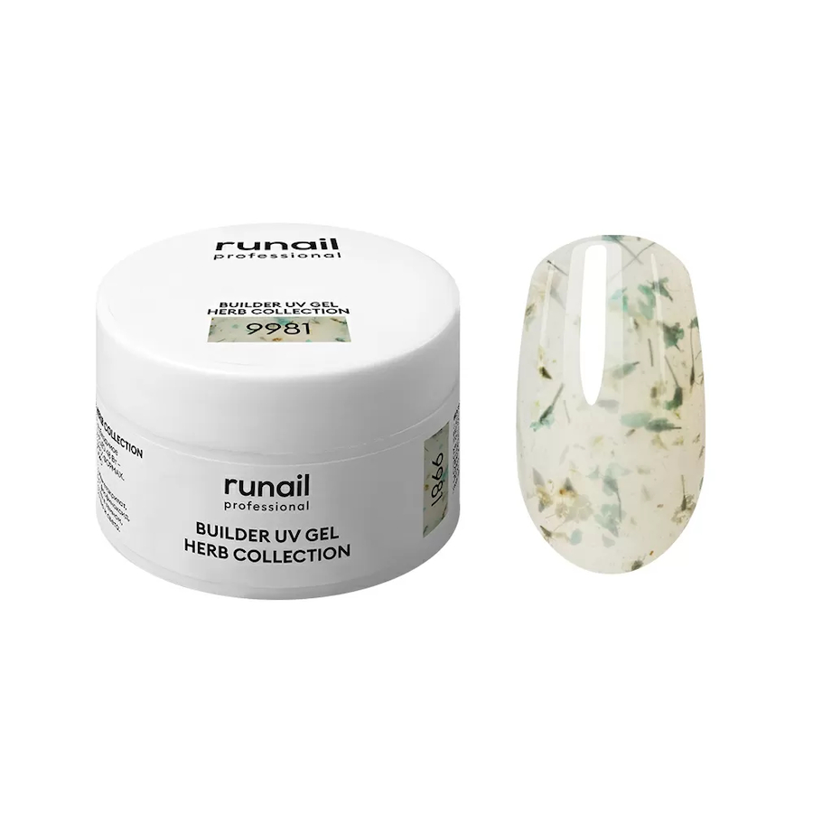 RUNAIL 9981 Моделирующий УФ - гель с сухоцветами 15гр  №9981