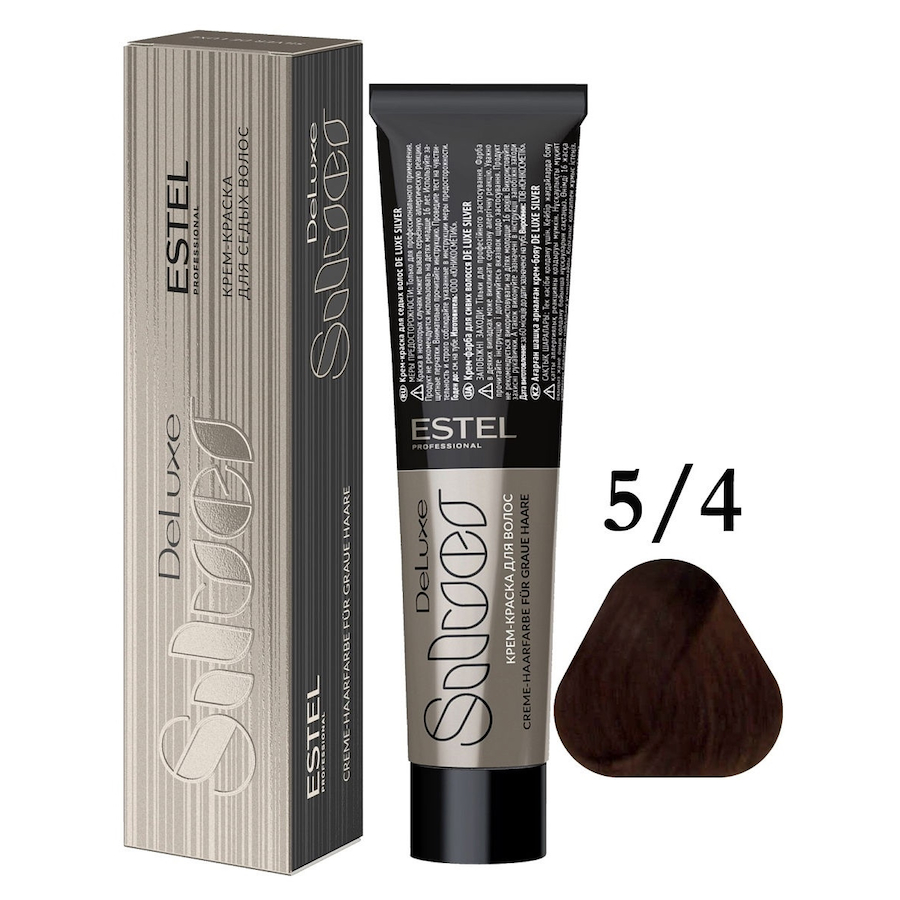 ESTEL DE LUXE SILVER Краска д/волос 60мл    5/4 светлый шатен медный
