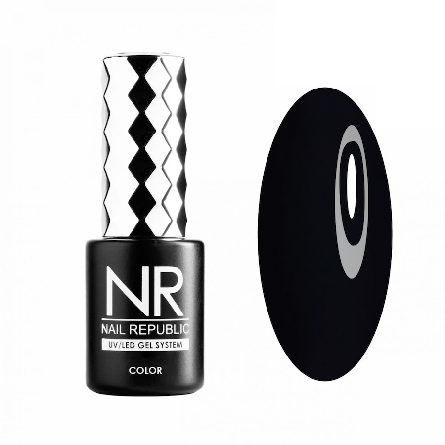NAIL REPUBLIC Гель - лак 10мл  №100/1  УЛЬТРА ЧЕРНЫЙ