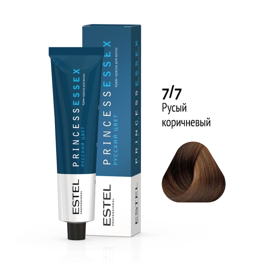 ESTEL PRINCESS ESSEX Крем - краска д/волос 60мл    7/7 средне - русый коричневый кофе с молоком