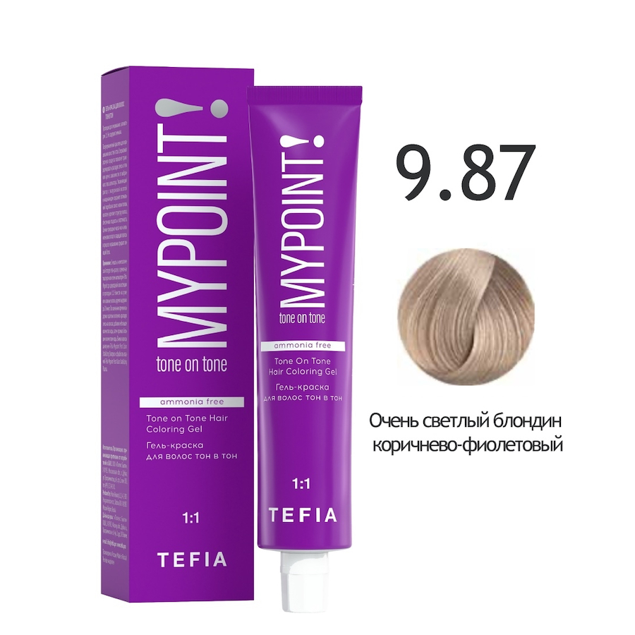 TEFIA Гель - краска д/волос ТОН В ТОН 60мл   9.87