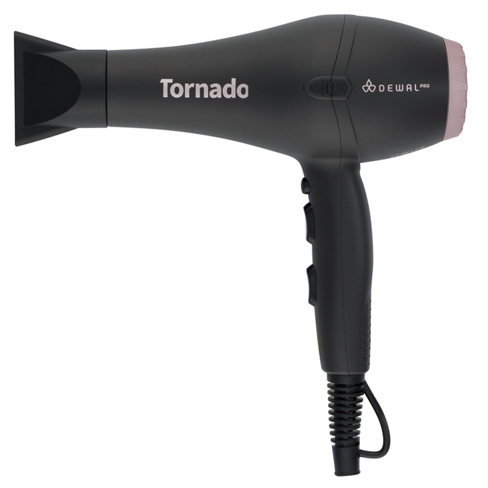 DEWAL Фен 03-8010GREY PRO TORNADO серый, ионизация, 2 насадки, 2300Вт