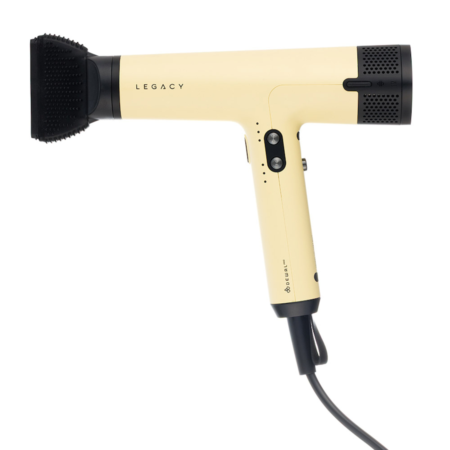DEWAL Фен LD-1889YELLOW PRO LEGACY ионизация, 2 насадки, диффузор, безщеточный мотор, 1700Вт  СЛИВОЧНЫЙ