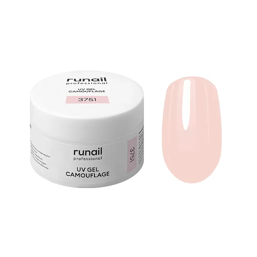 RUNAIL 3751 Камуфлирующий УФ - гель 56гр РОЗОВАЯ КАРАМЕЛЬ