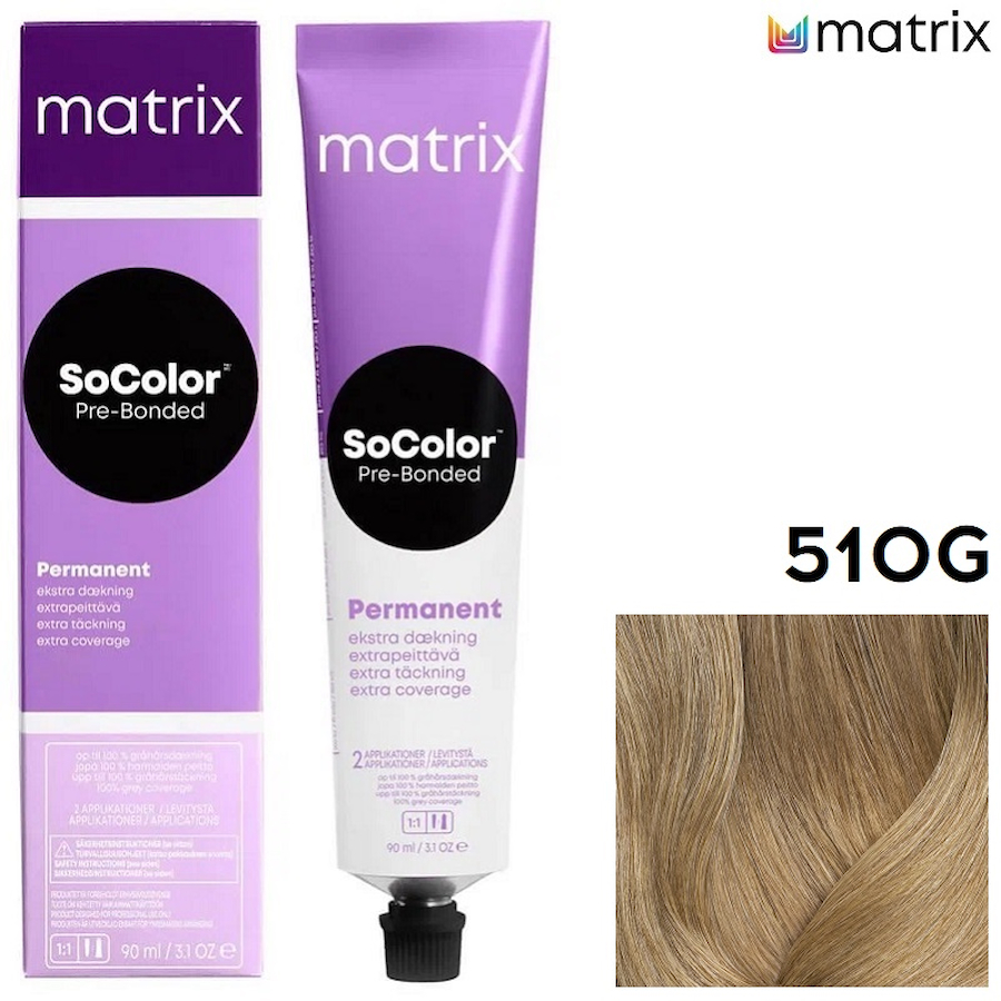 MATRIX SOCOLOR.beauty Краска д/волос 90мл   510G очень очень светлый блондин золотистый для покрытия трудно поддающейся седины