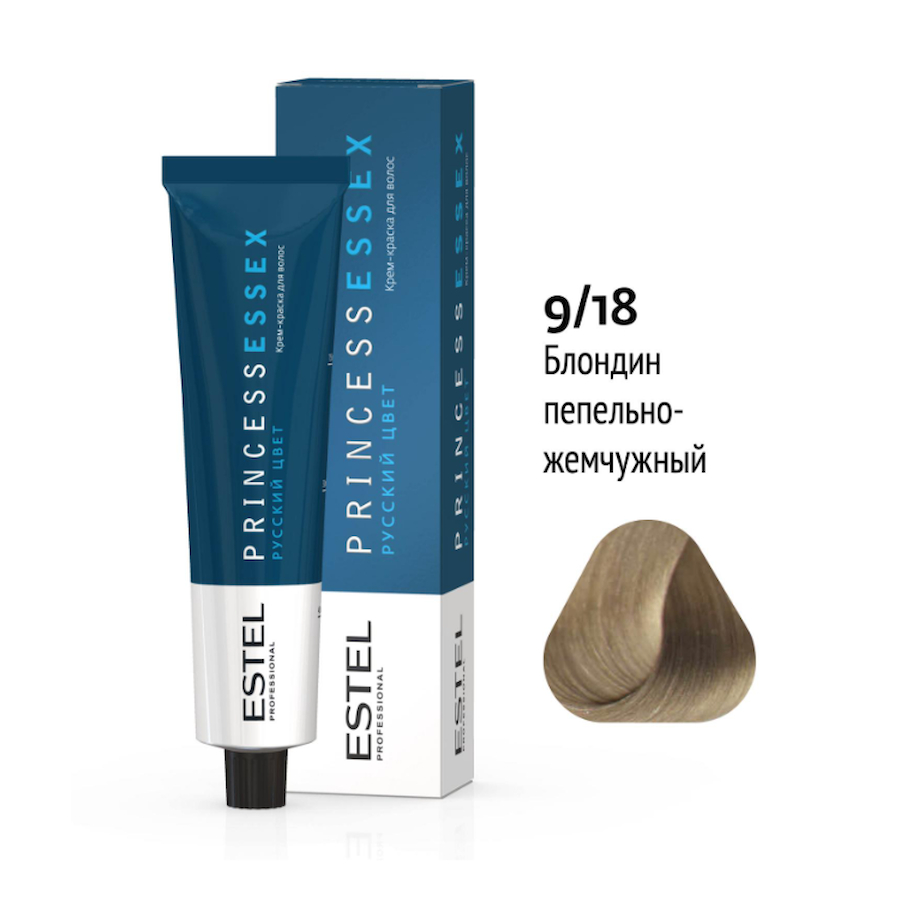 ESTEL PRINCESS ESSEX Крем - краска д/волос 60мл    9/18 блондин пепельно - жемчужный серебристый жемчуг