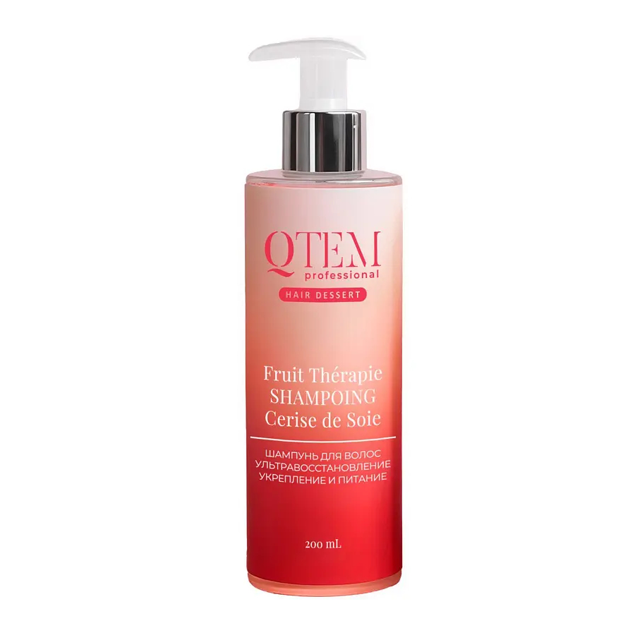 QTEM Шампунь д/волос ультравосстановление, укрепление и питание 200мл  ШЕЛКОВАЯ ВИШНЯ