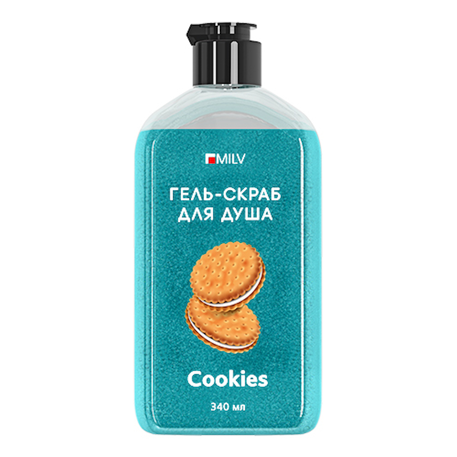 MILV 18557 Гель - скраб д/душа 340мл  COOKIES