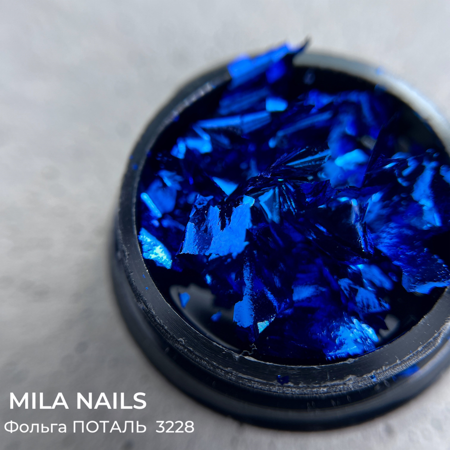 MILA NAILS Фольга ПОТАЛЬ  3228  синий