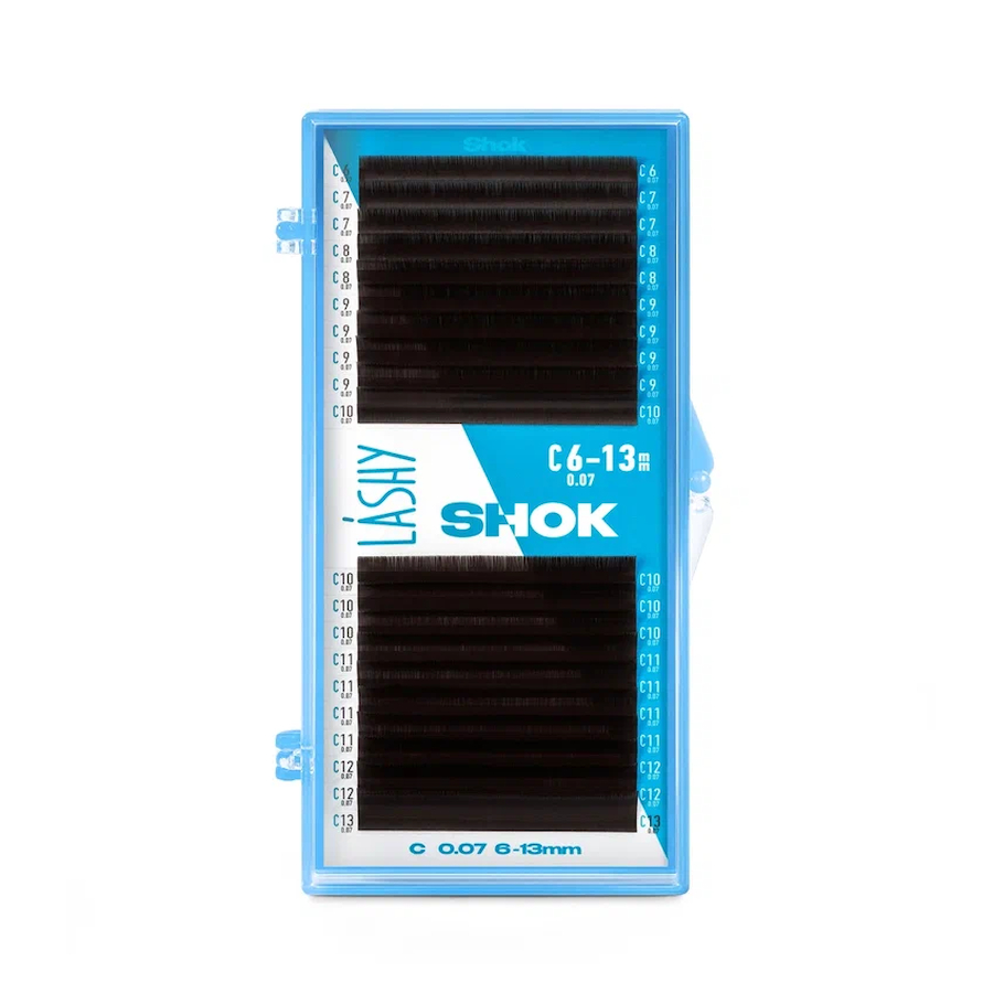 LOVELY Ресницы LASHY SHOK - 20 линий  коричневые   M2  0.10  11мм