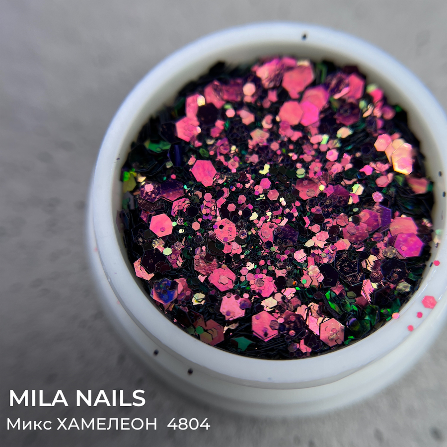 MILA NAILS Микс Шестигранников ХАМЕЛЕОН  4804