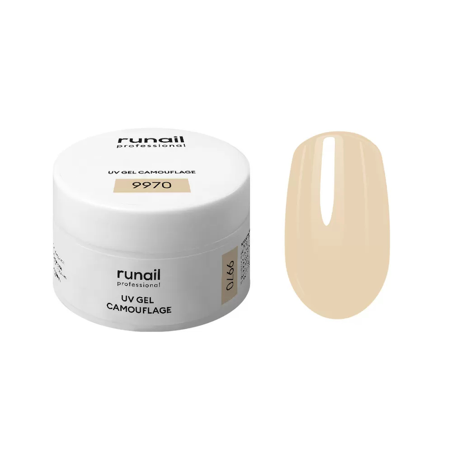 RUNAIL 9970 Камуфлирующий УФ - гель 15гр  ТОПЛЕНОЕ МОЛОКО