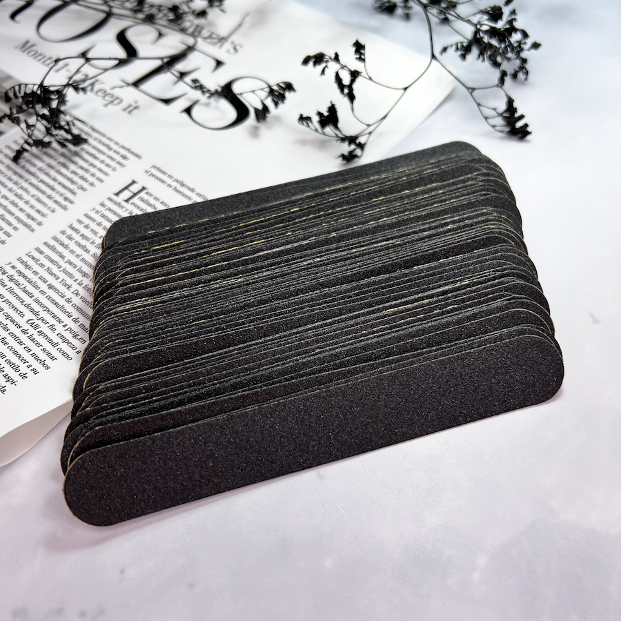 HOTCOSMO Сменные файлы IVORY-20  130х18мм  МИНИ - ОВАЛ  черный  50шт  150грит