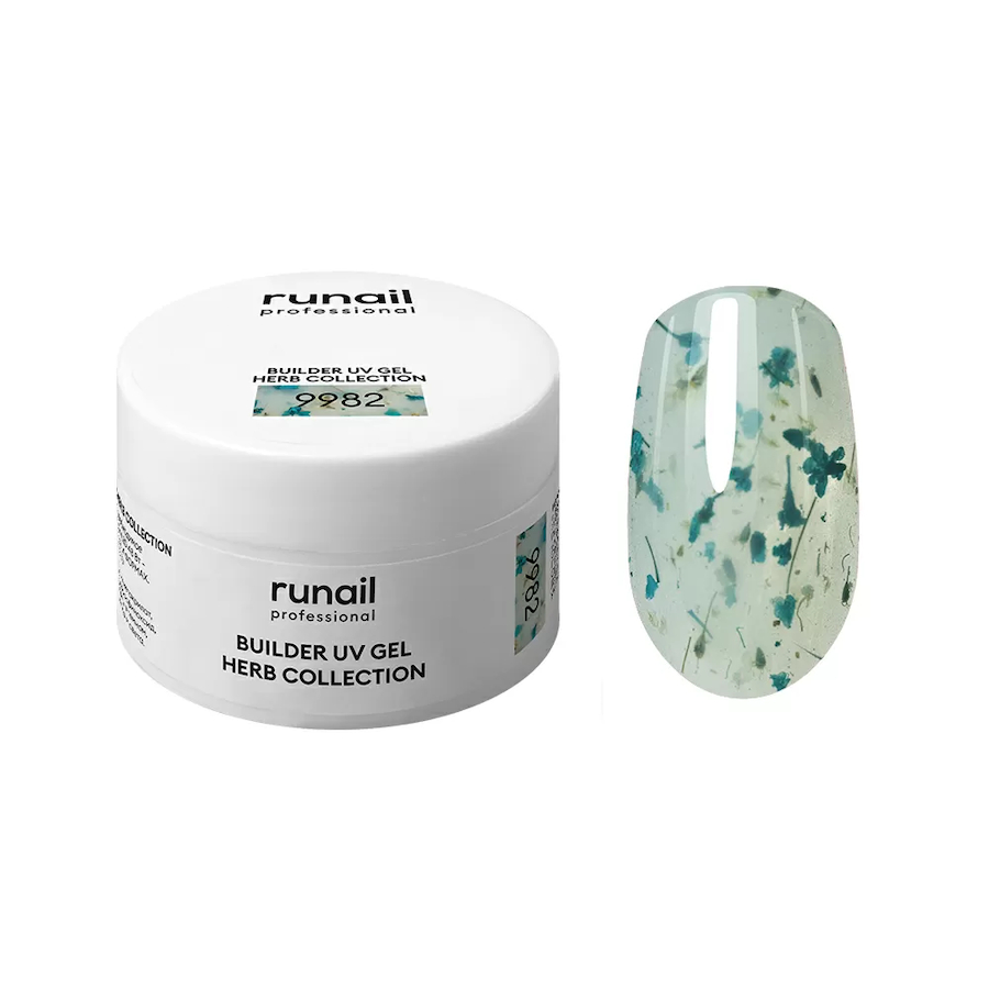 RUNAIL 9982 Моделирующий УФ - гель с сухоцветами 15гр  №9982