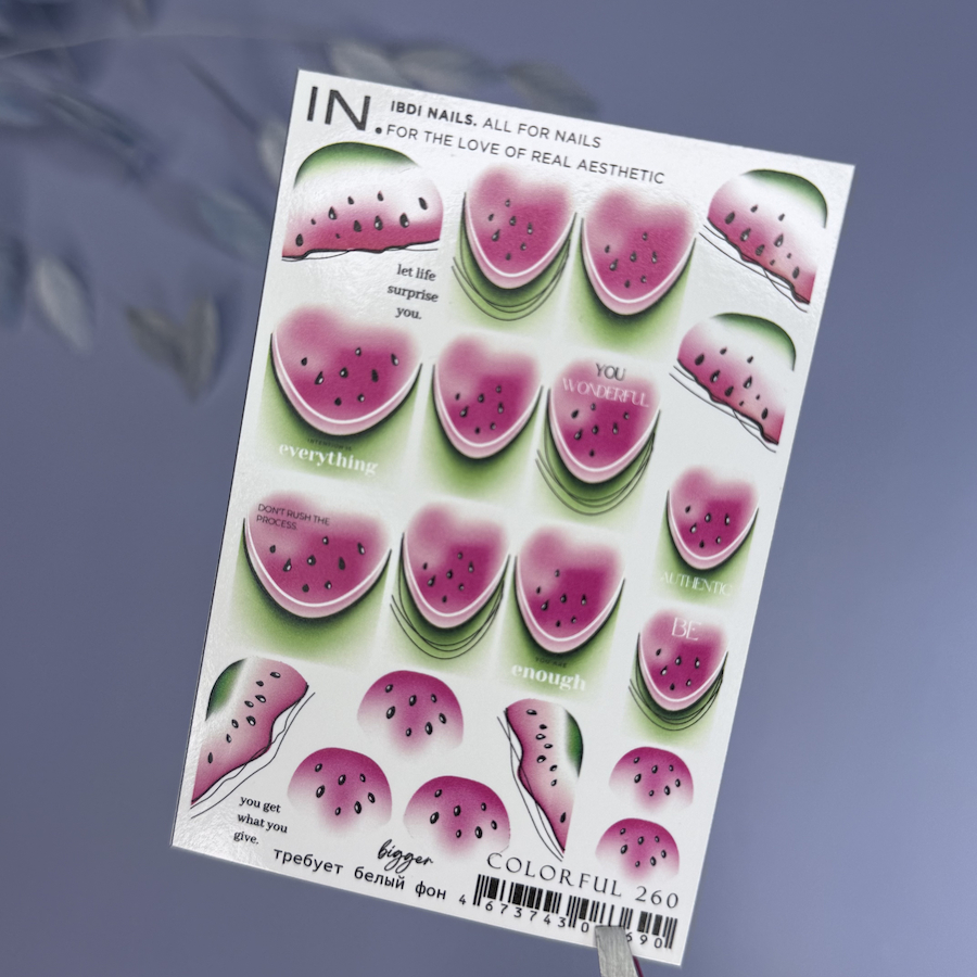 IBDI NAILS Слайдеры д/ногтей ColorFUL 260