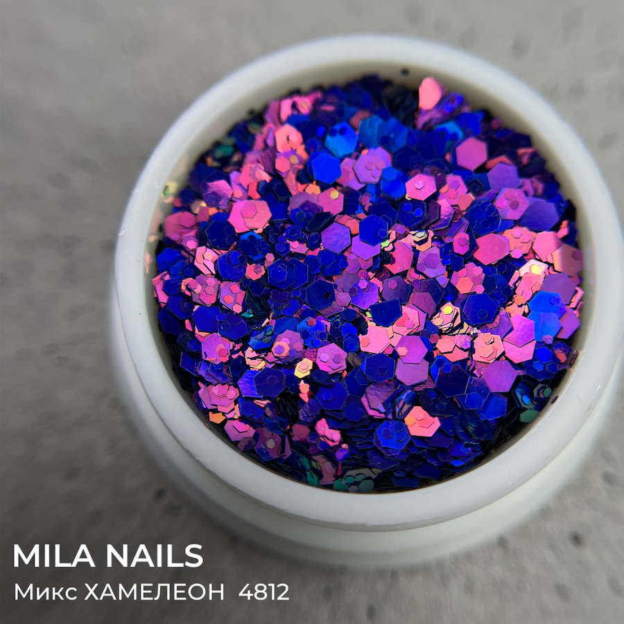 MILA NAILS Микс Шестигранников ХАМЕЛЕОН  4812