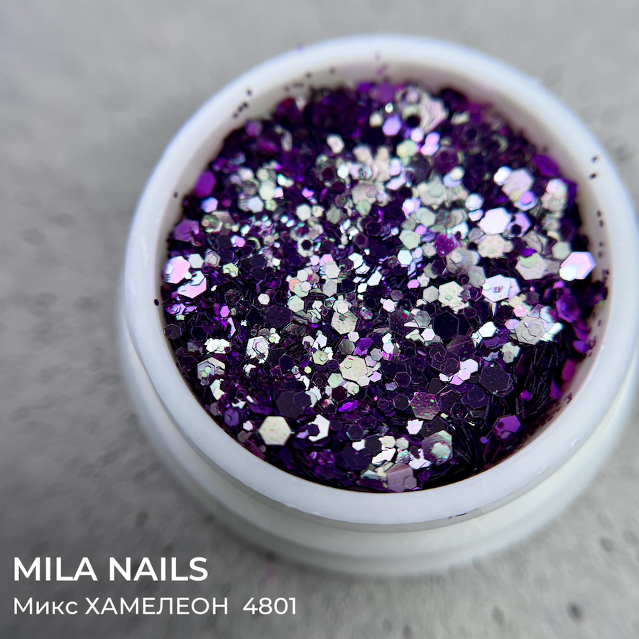 MILA NAILS Микс Шестигранников ХАМЕЛЕОН  4801