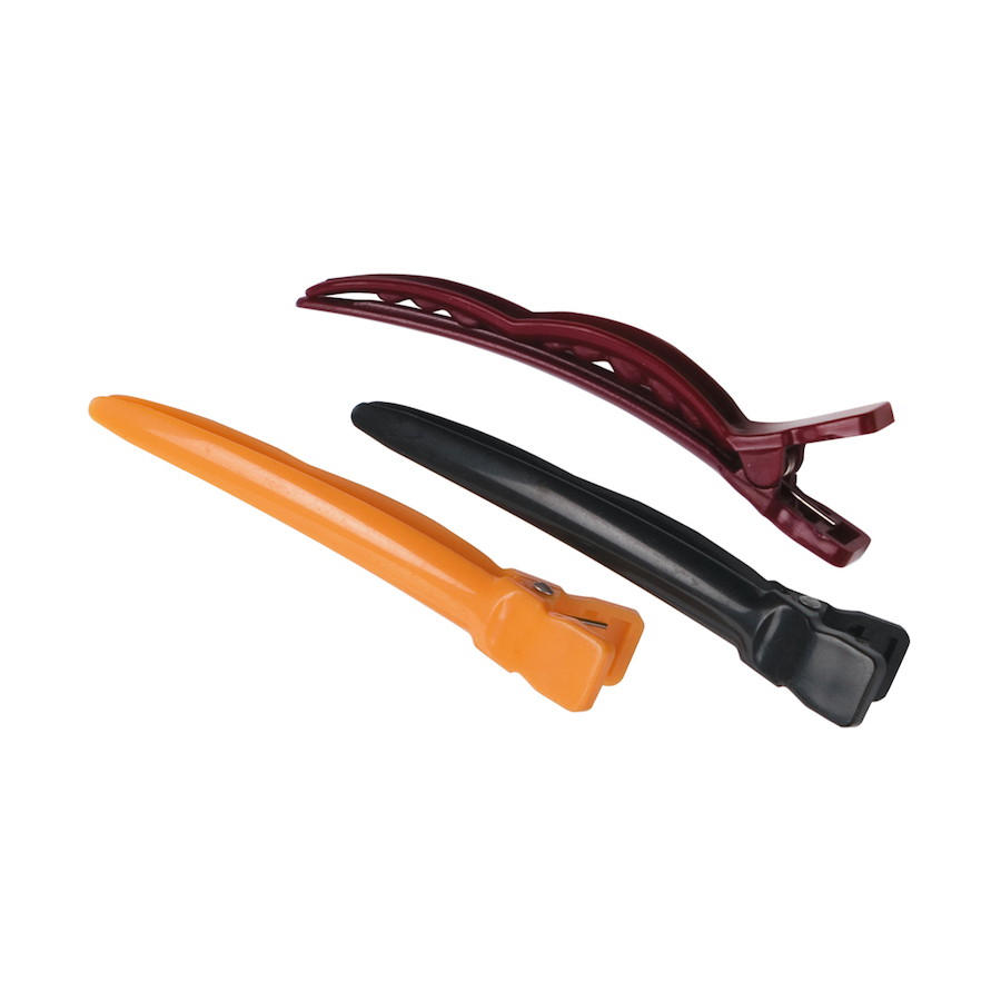 DEWAL Зажим CL2419 ВОЛНА цветной пластик 8см 1шт