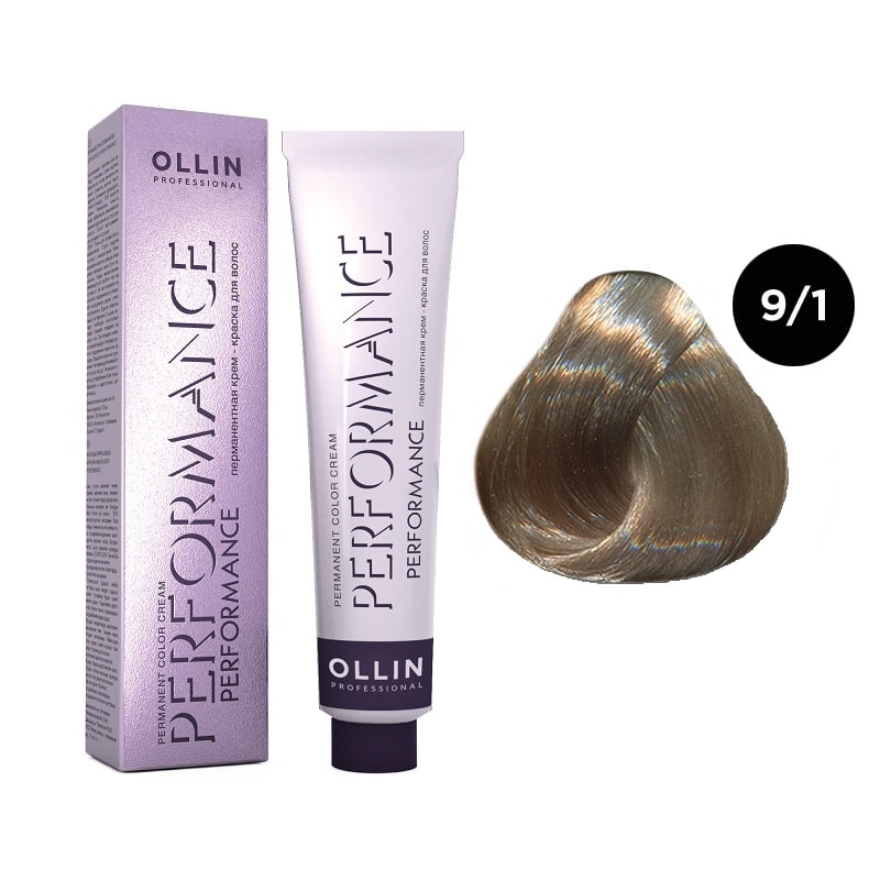 OLLIN PERFORMANCE Перманентная крем - краска д/волос 60мл   9/1