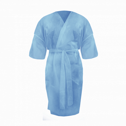 ONE TOUCH Халат кимоно SMS голубой ЛЮКС 5шт с рукавами