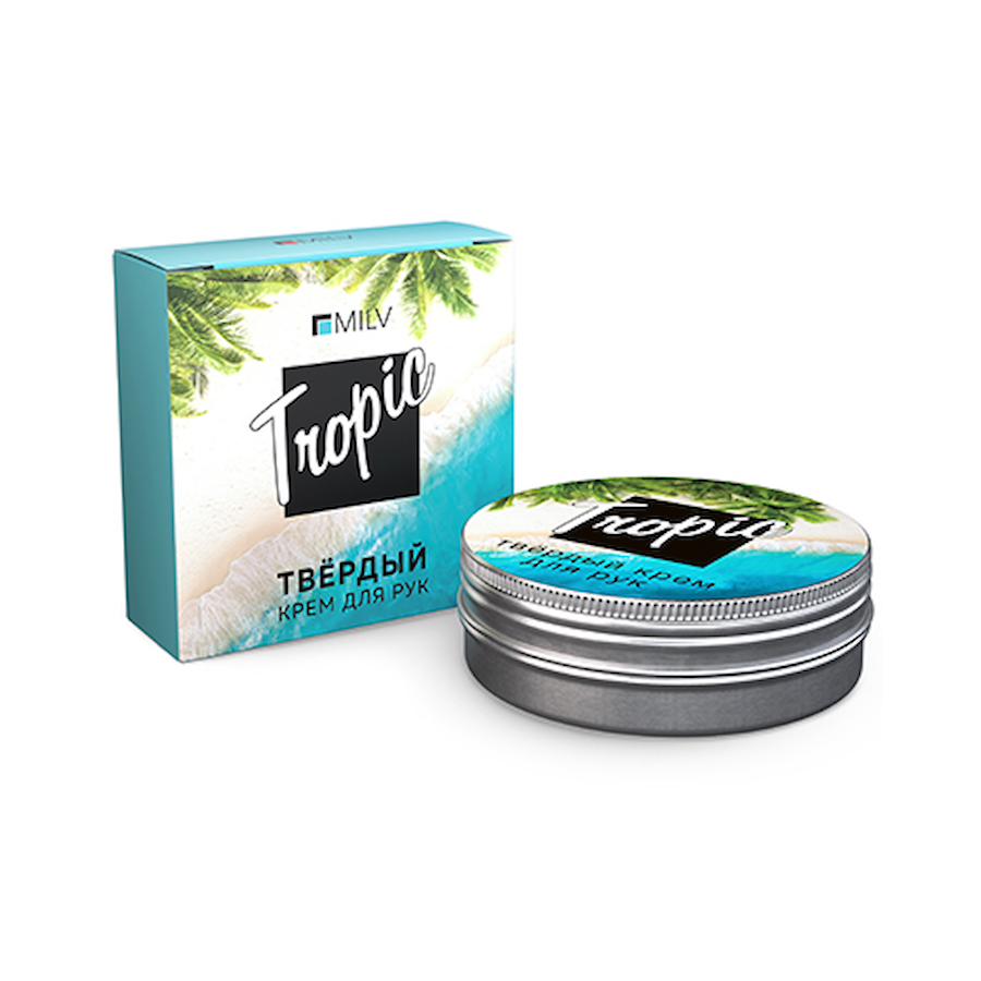 MILV 18694 Крем д/рук твердый на пчелином воске защитный 30мл  ТРОПИК