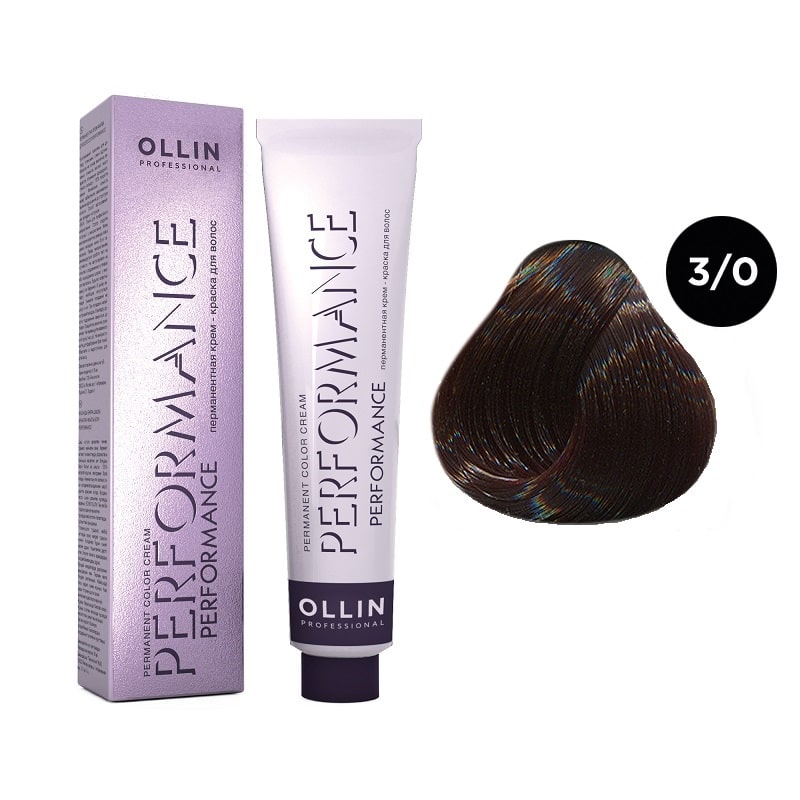 OLLIN PERFORMANCE Перманентная крем - краска д/волос 60мл   3/0