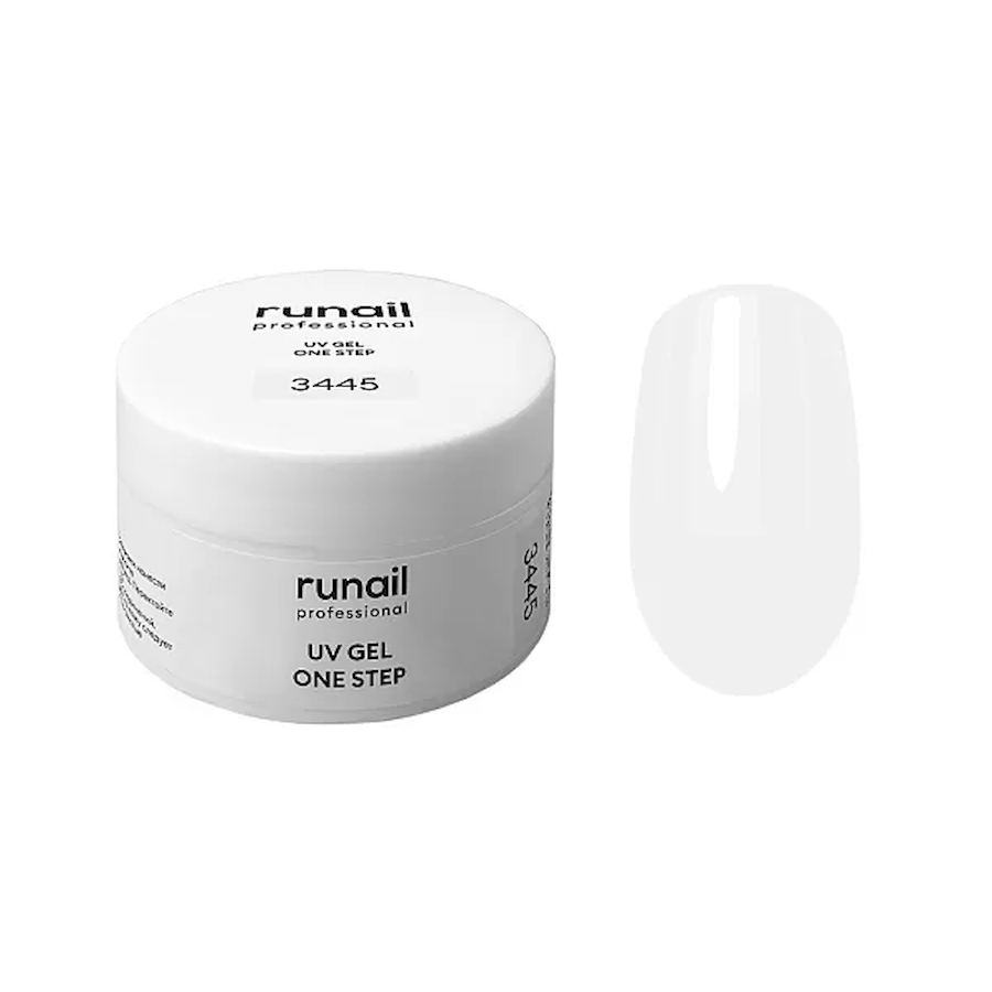 RUNAIL 3445 Однофазный УФ - гель 15гр  БЕЛЫЙ