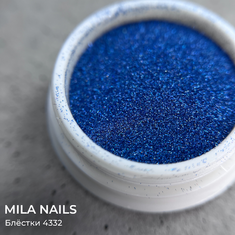 MILA NAILS Блестки ГОЛОГРАФИЯ  4332  ГОЛУБОЙ