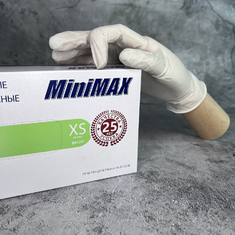 MINIMAX Перчатки латексные  XS  100шт