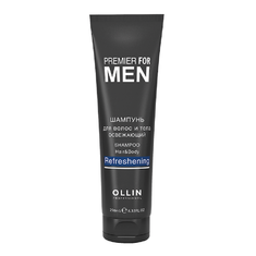 OLLIN PREMIER FOR MEN Шампунь д/волос и тела освежающий  250мл