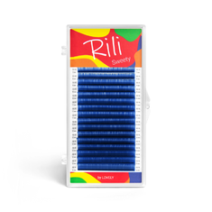 LOVELY Ресницы RILI SWEETY - 16 линий  синие   MIX  M  0.07  7-14мм