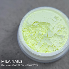 MILA NAILS Пигмент ПАСТЕЛЬ НЕОН  7074  ЖЕЛТЫЙ