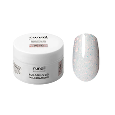 RUNAIL 9870 Моделирующий светоотражающий УФ - гель MILK DIAMOND 15мл