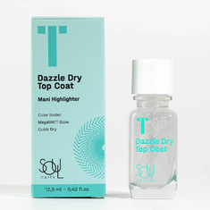 SOUL Топ д/лака 12,5мл  Dazzle Dry Top Coat с шиммером