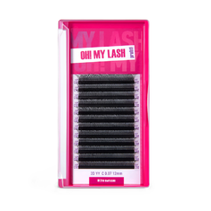 OH MY LASH Ресницы в пучках 2D-YY - 12 линий  черные  MIX  M  0.10  7 - 12мм