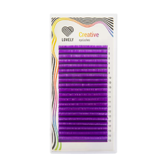 LOVELY Ресницы CREATIVE фиолетовые   MIX  D  0.10  7 - 13мм
