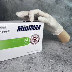 MINIMAX Перчатки латексные  M  100шт