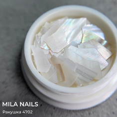 MILA NAILS Ракушечник  4702  БЕЛО-РОЗОВЫЙ