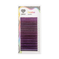 LOVELY Ресницы CREATIVE двухтоновые фиолетовые   MIX  C  0.10  7 - 13мм
