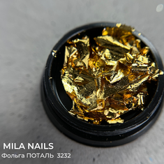 MILA NAILS Фольга ПОТАЛЬ  3232  золото яркое