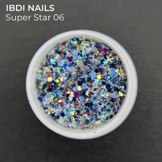 IBDI NAILS Декор  1076  глиттер-звездочки SUPER STAR 06