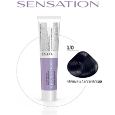 ESTEL DE LUXE SENSATION Безаммиачная краска д/волос 60мл   1/0 черный классический